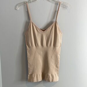 SkinnyGirl Smoothers & Shapers Shapewear Tank V-neck Cream Size Large